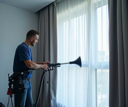 Professional commercial curtain cleaning process equipment Matty Curtain Cleaning concord-west-nsw