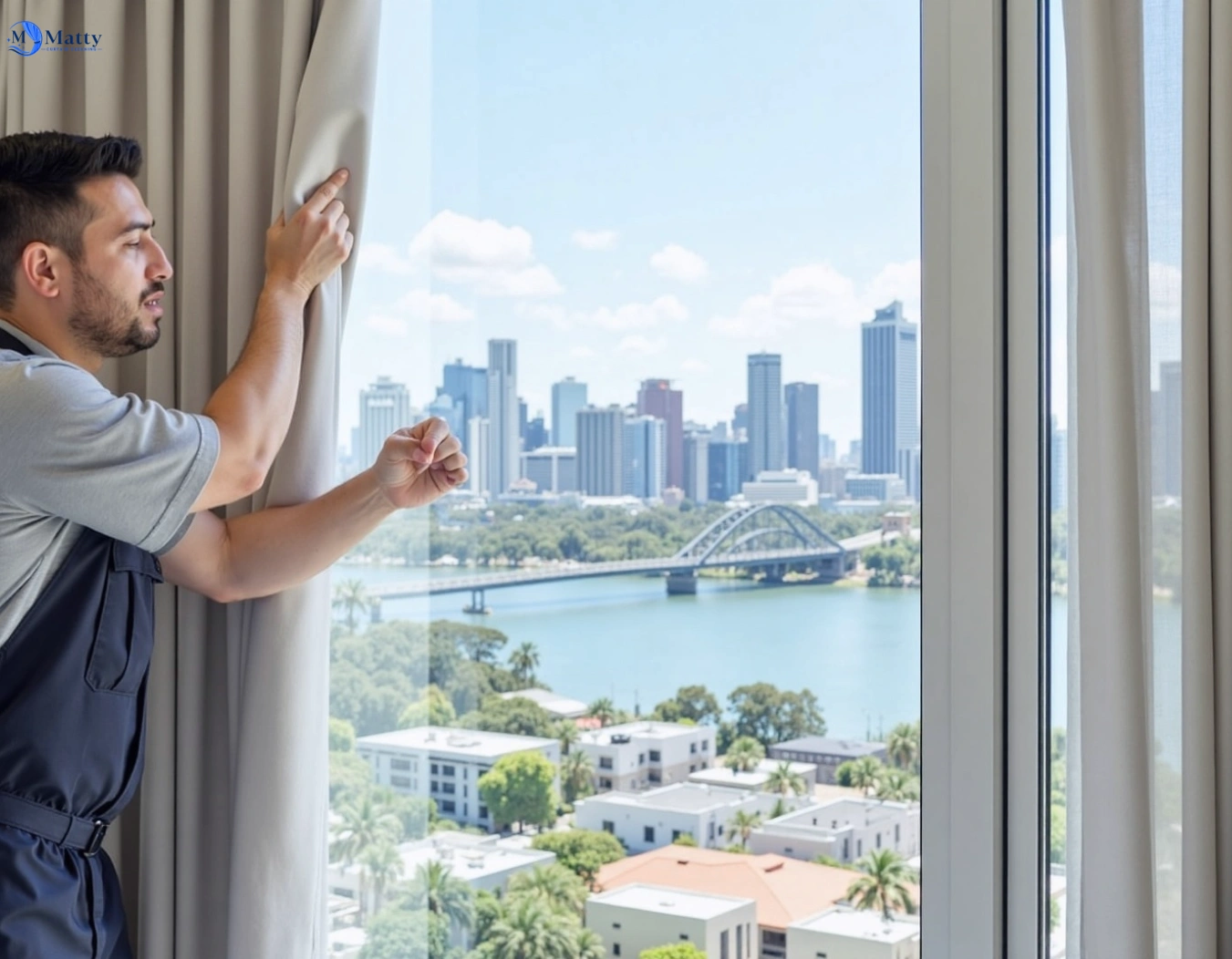 Professional curtain steam cleaning service concord-west-nsw QLD by Matty Curtain Cleaning